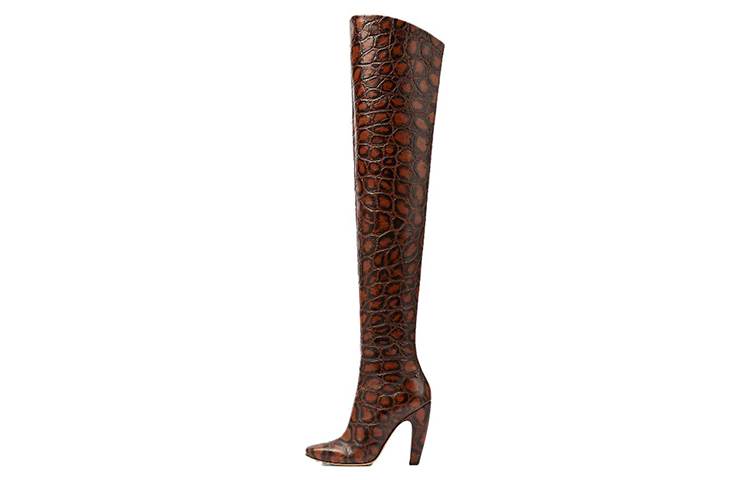 (Women) Bottega Veneta Pointed-Toe Over-The-Knee Boots 'Brown Calfskin' 716326V3J802232