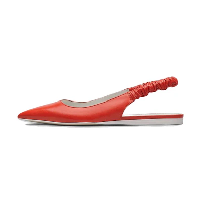 (W) Bottega Veneta Pointed Toe 'Red Leather'