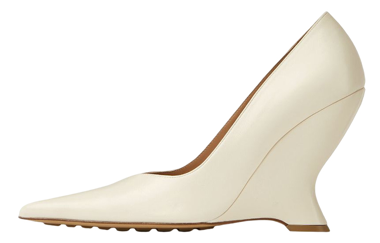 (W) Bottega Veneta Pointed Toe High Heel 'White Fashion'