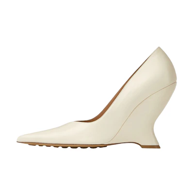 (W) Bottega Veneta Pointed Toe High Heel 'White Fashion'