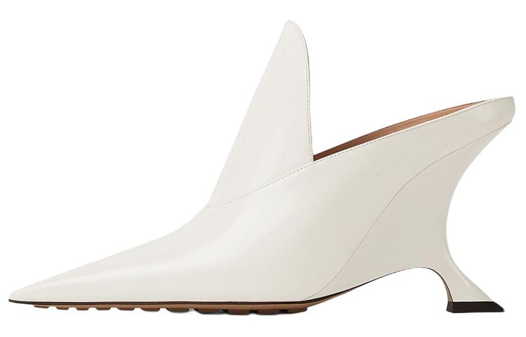 (Women) Bottega Veneta Pointed Toe Pumps 'White Leather Stiletto' 763828V2VK09013