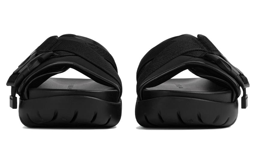 Shop Bottega Veneta 葆蝶家 涤纶 圓頭 一字拖鞋 女款 黑色