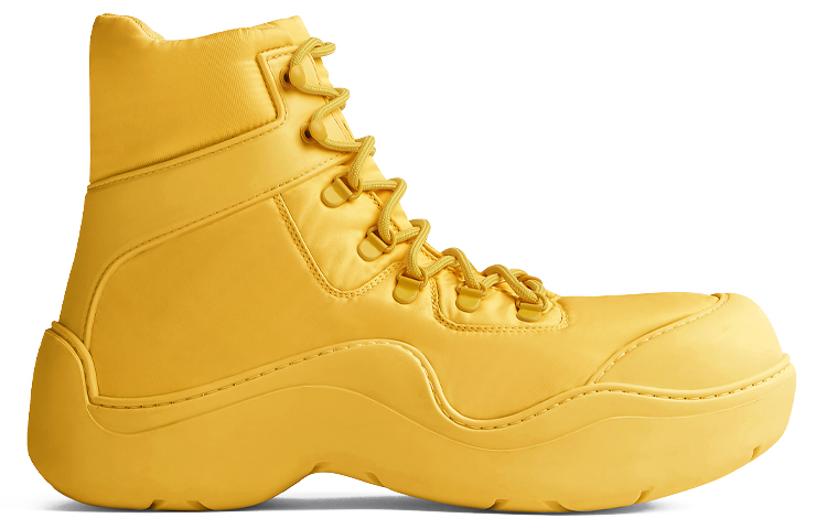 (W) Bottega Veneta Puddle Bomber 'Yellow Tech Fabric Lace-Up Ankle' 圖 2