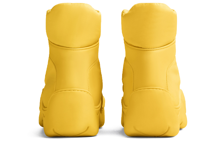 (W) Bottega Veneta Puddle Bomber 'Yellow Tech Fabric Lace-Up Ankle' 圖 5