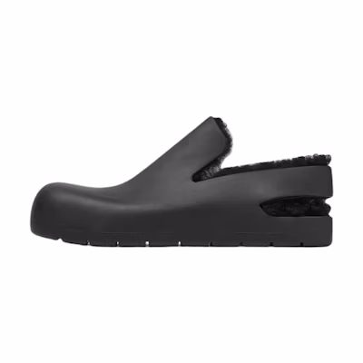 (W) Bottega Veneta Puddle Slingback Sandal 'Shearling - Black'