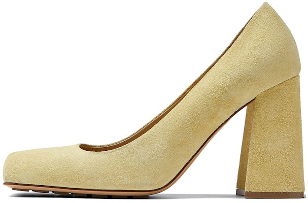(Women) Bottega Veneta Pump Tower Suede Leather Light Yellow 692088V1NY09362 Buy (Women) Bottega Veneta Pump Tower Suede Leather Light Yellow 692088V1NY09362
