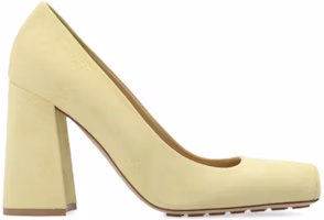 (Women) Bottega Veneta Pump Tower Suede Leather Light Yellow 692088V1NY09362 (Women) Bottega Veneta Pump Tower Suede Leather Light Yellow 692088V1NY09362