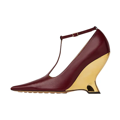 (W) Bottega Veneta Punta 'Red Leather Pointed Toe'