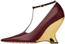 Buy (W) Bottega Veneta Punta 'Kasut Kulit Merah Hujung Runcing' 729726V2EI02226