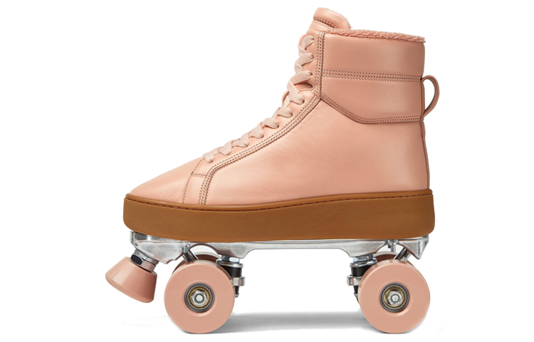 (W) Bottega Veneta Quilt Rollers 'Peach Pink'