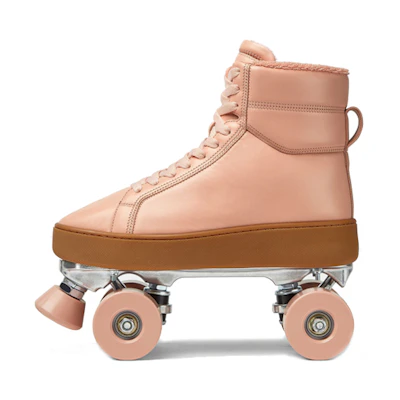 (W) Bottega Veneta Quilt Rollers 'Peach Pink'