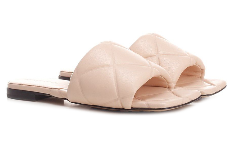 (W) Bottega Veneta Quilted Flat Sandal 'Nude' 圖 3