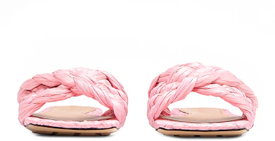 Purchase Bottega Veneta 蔲蝶家 Stretch Flat 編織 涼拖 女款 粉色
