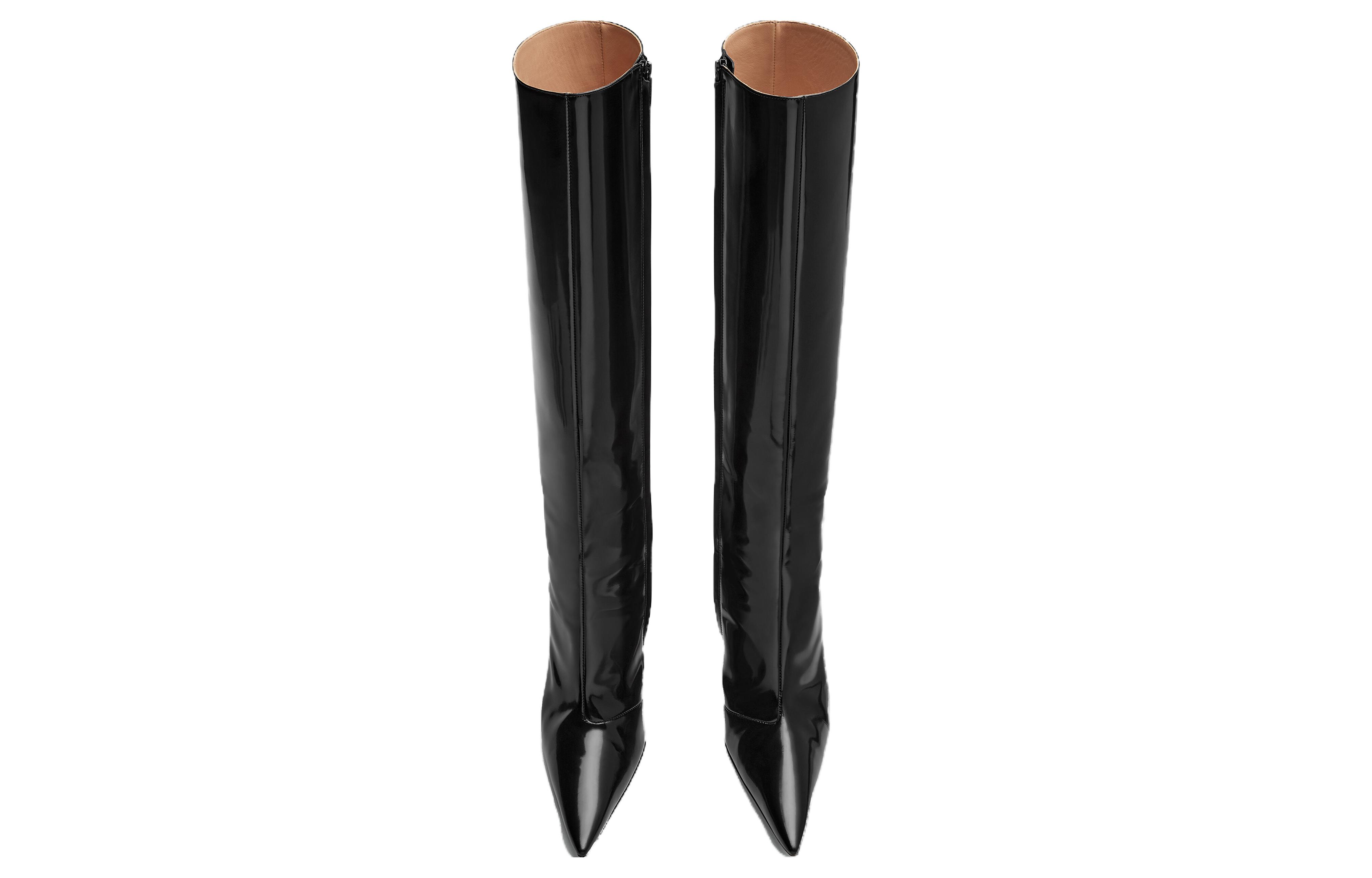 Lookbook (W) Bottega Veneta Rocket High Boot 'But Hitam dengan Zip' 763830V28R01000