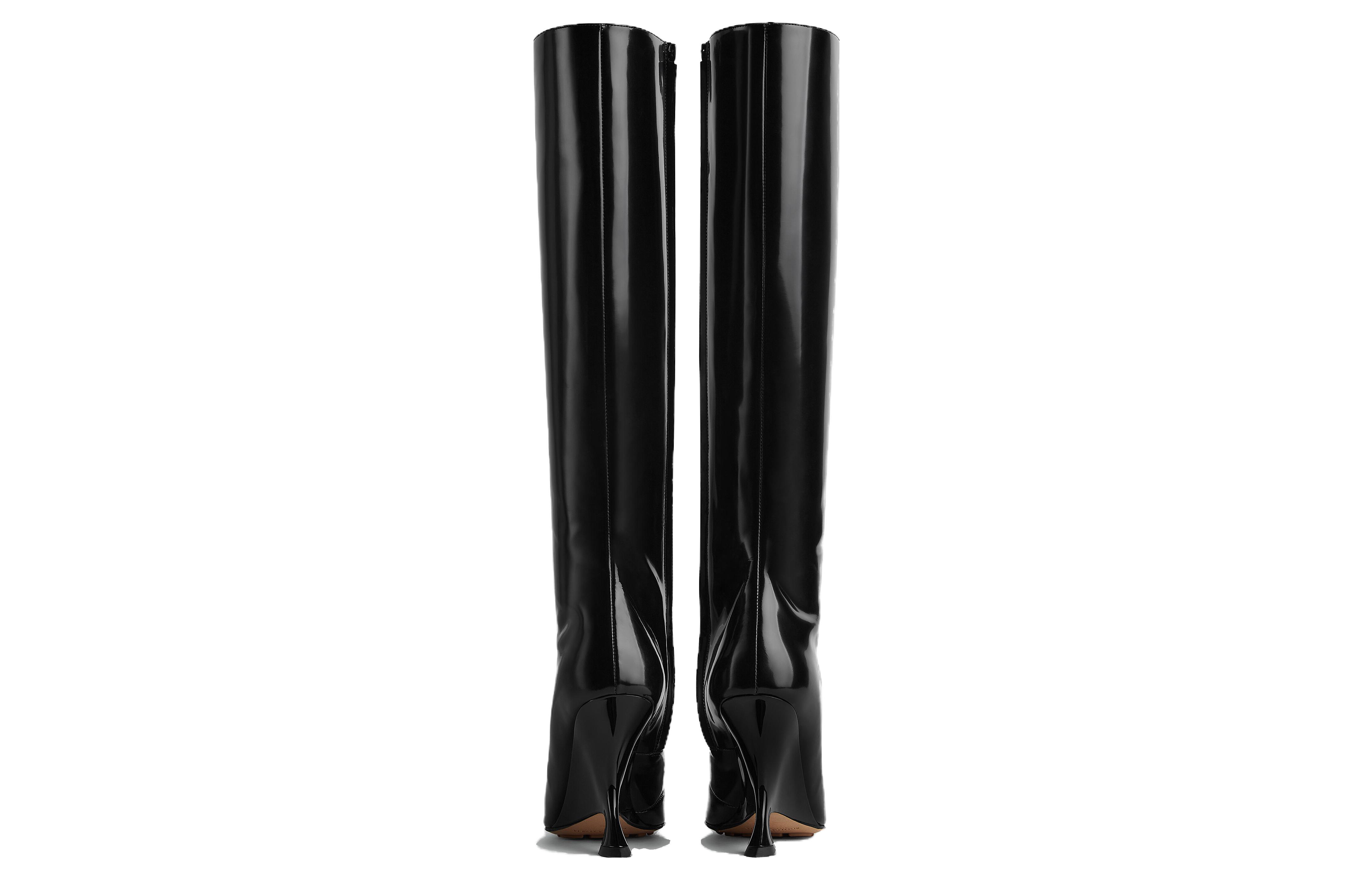 Shop (W) Bottega Veneta Rocket High Boot 'But Hitam dengan Zip' 763830V28R01000