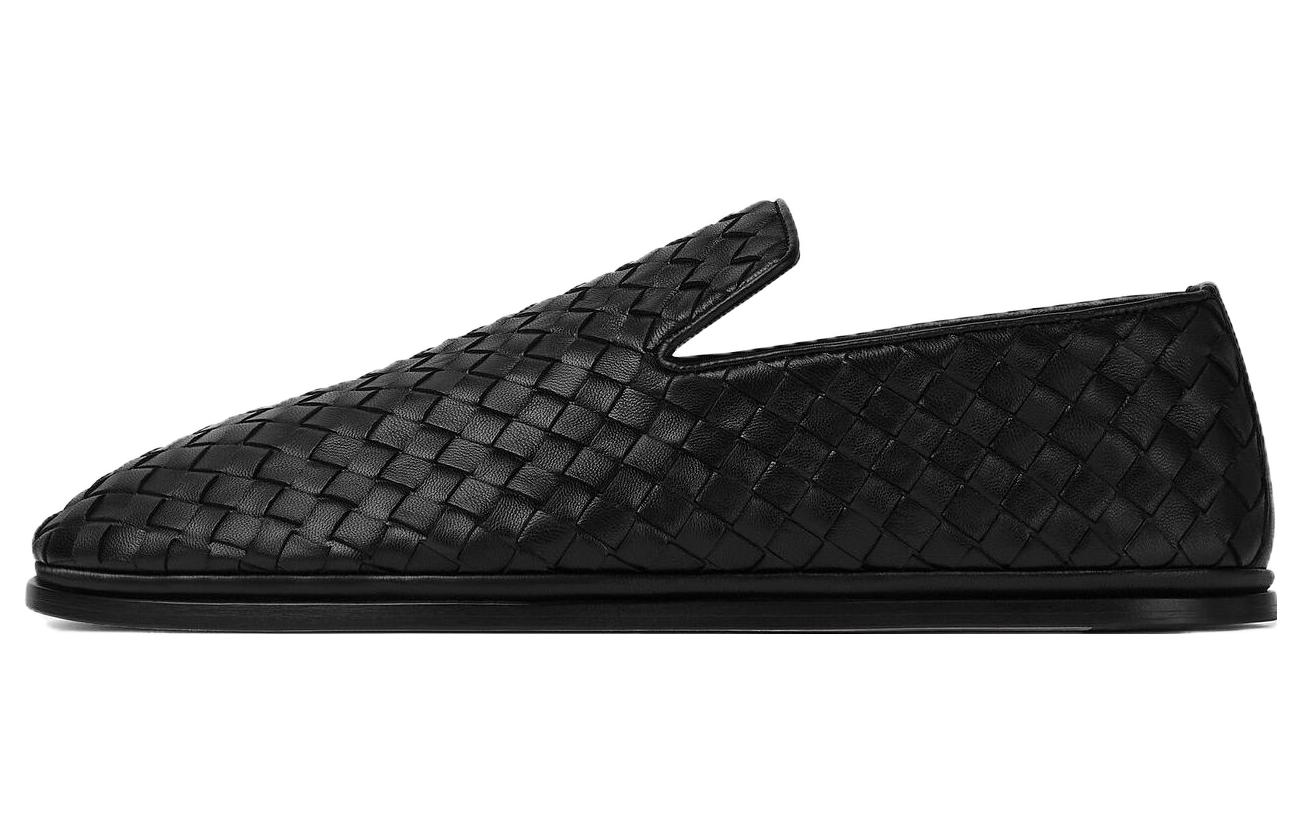 (W) Bottega Veneta Round-Toe Slip-On 'Black Leather'