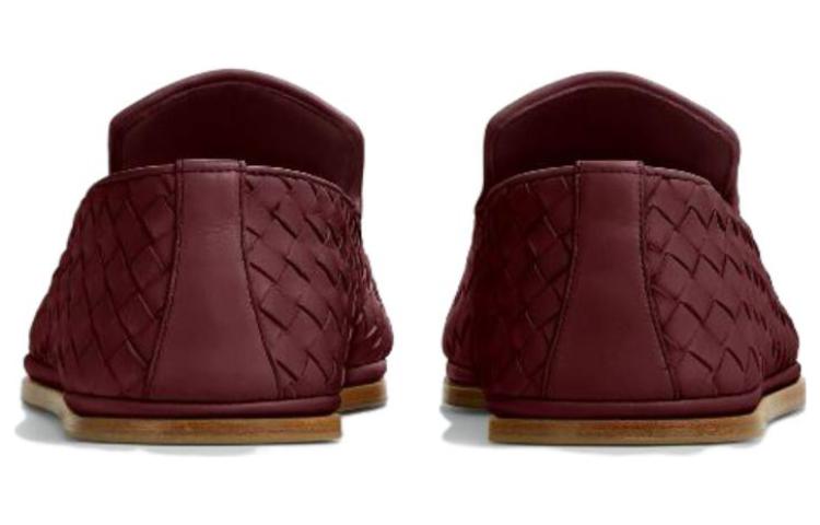 Shop (W) Bottega Veneta Sepatu Slip-On Ujung Bulat 'Burgundy' 735982V2ED02240