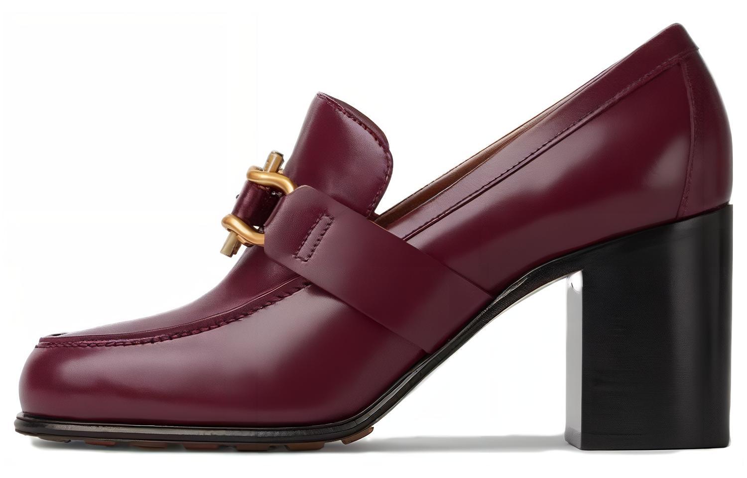 (Women) Bottega Veneta Round Toe Block Heel 'Reddish Brown' 754301V2JB02240