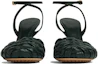 Order (W) Bottega Veneta Runde Zehen Schnalle High Heel 9cm ''Schwarzes Nappa'' 741004VBSD04615