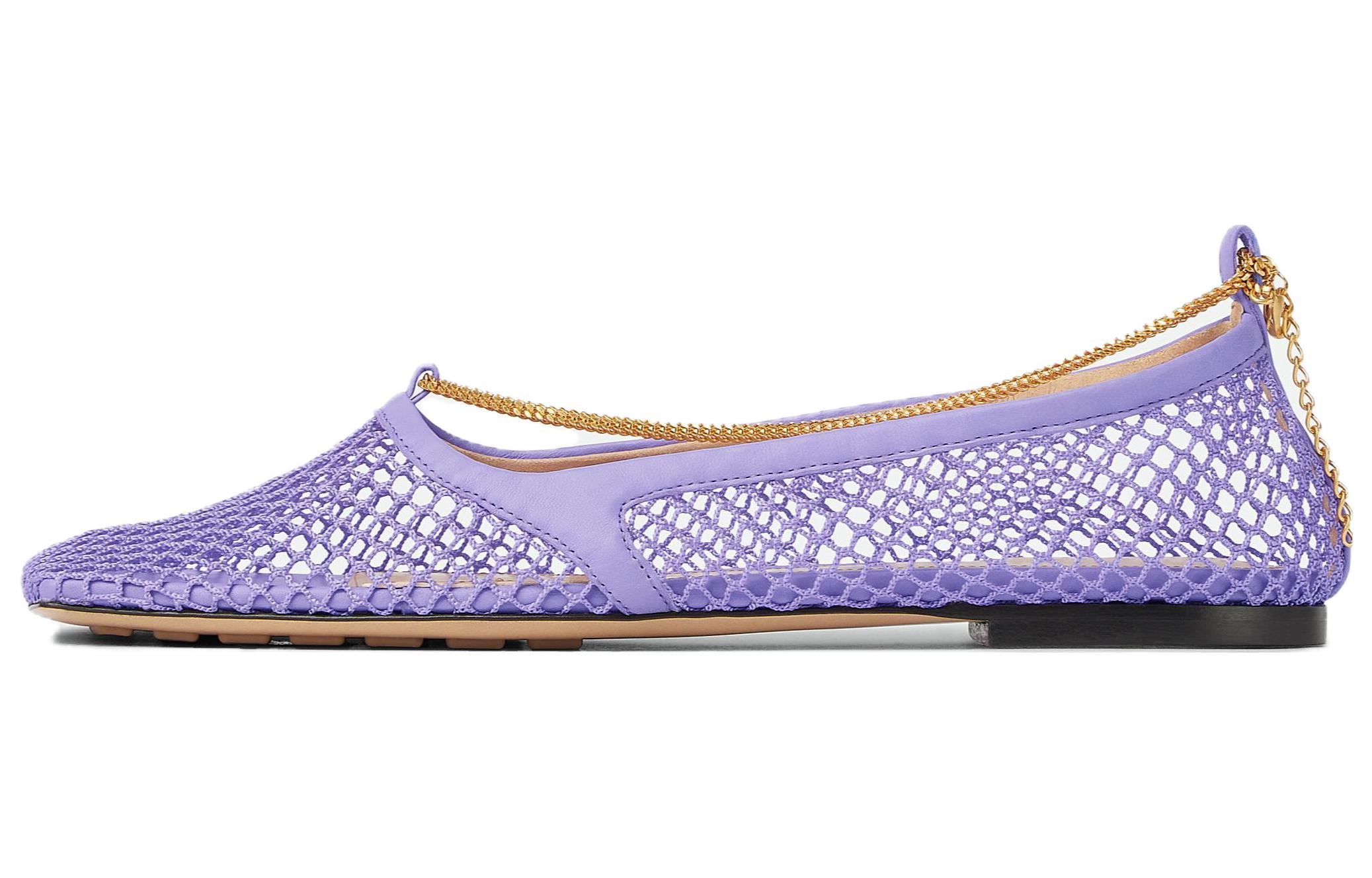 (W) Bottega Veneta Round Toe Flats 'Purple'