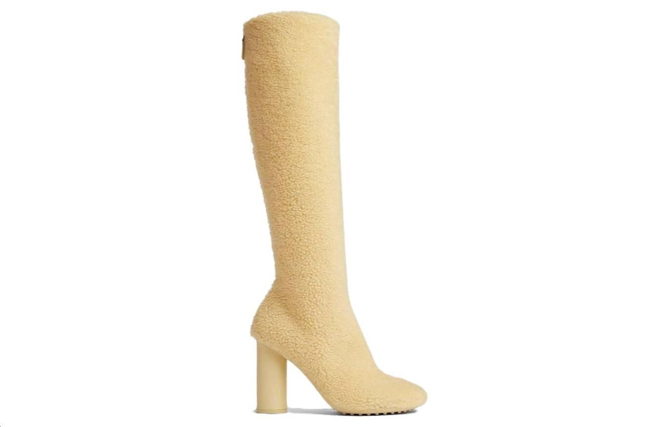 (W) Bottega Veneta Round Toe High-Top Boot 'Beige Velvet' 圖 2