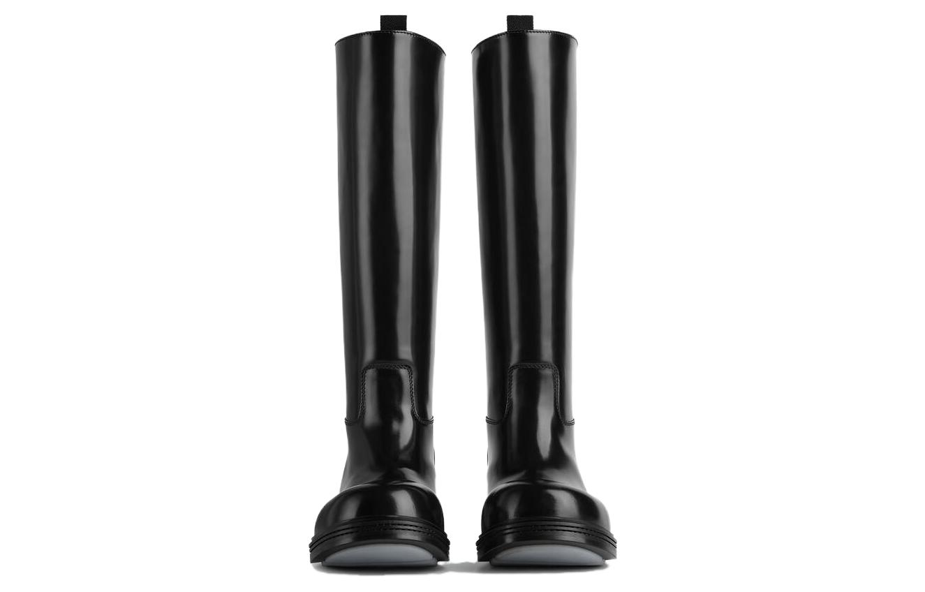 (W) Bottega Veneta Round Toe High-Top Boot 'Black Leather' 圖 2