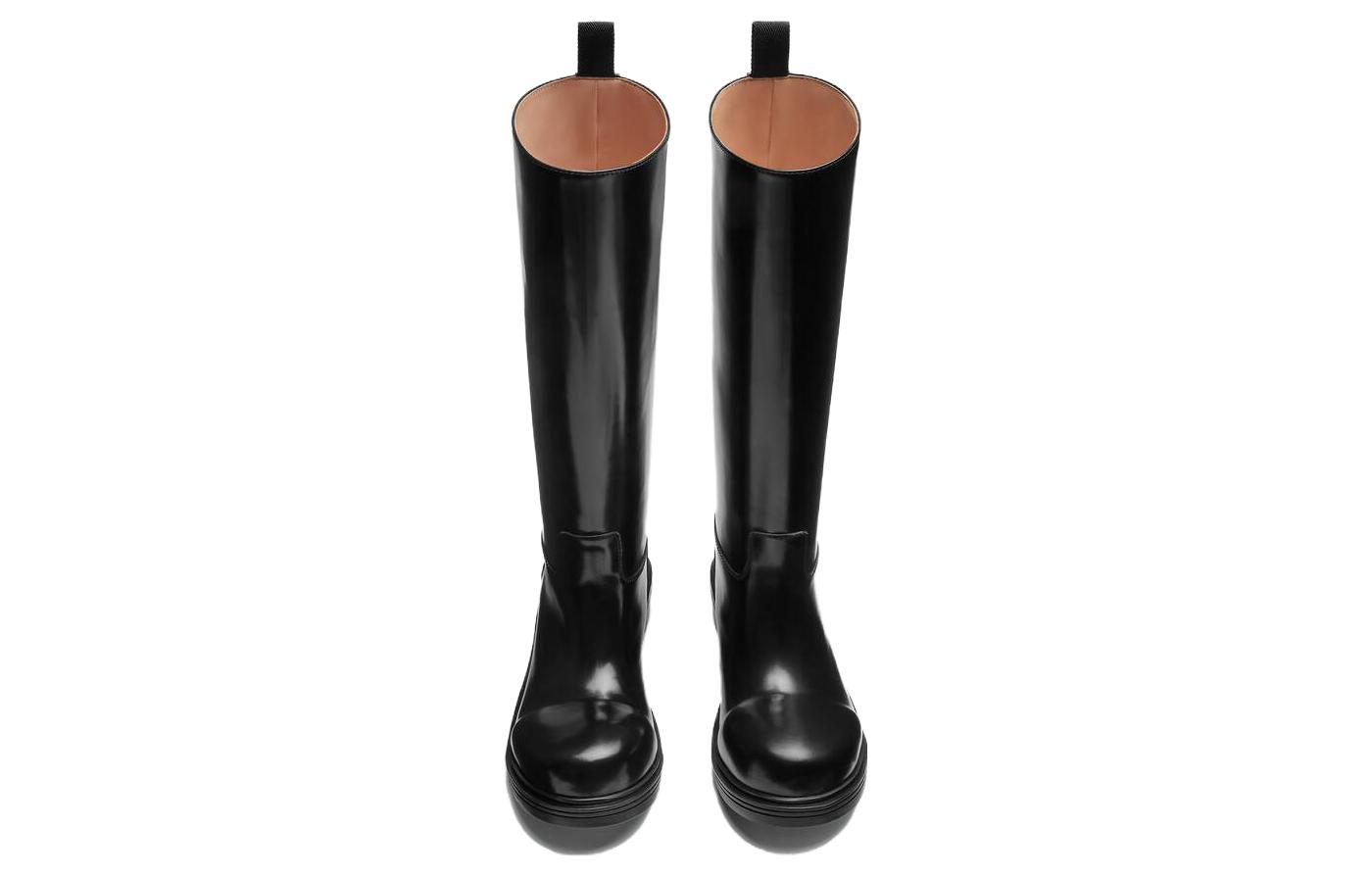 (W) Bottega Veneta Round Toe High-Top Boot 'Black Leather' 圖 3