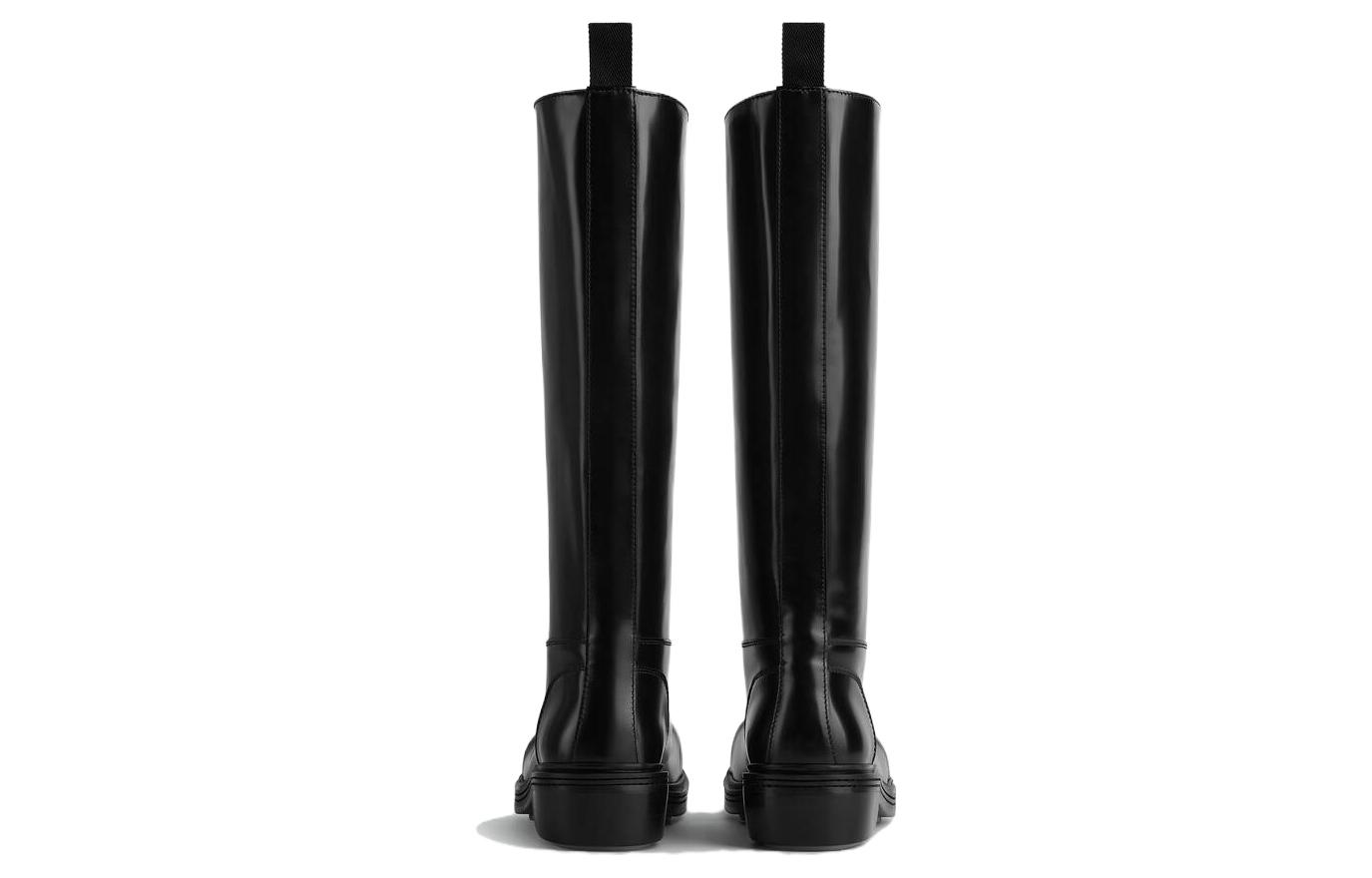 (W) Bottega Veneta Round Toe High-Top Boot 'Black Leather' 圖 4