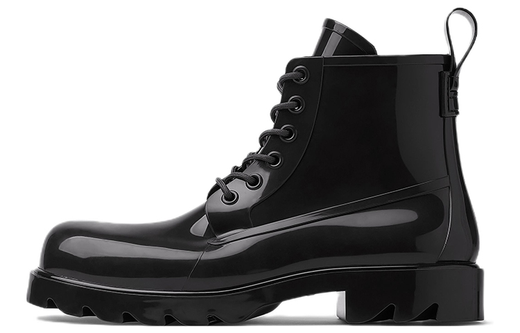 (W) Bottega Veneta Rubber Lace-Up Ankle Boot 'Black'