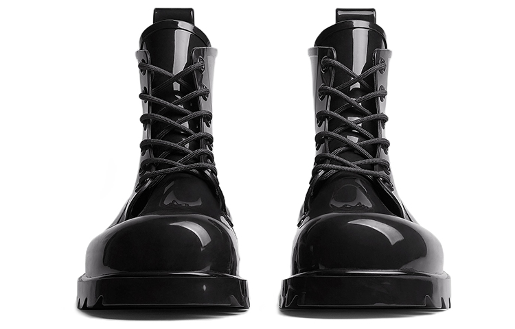 (W) Bottega Veneta Rubber Lace-Up Ankle Boot 'Black' 圖 3