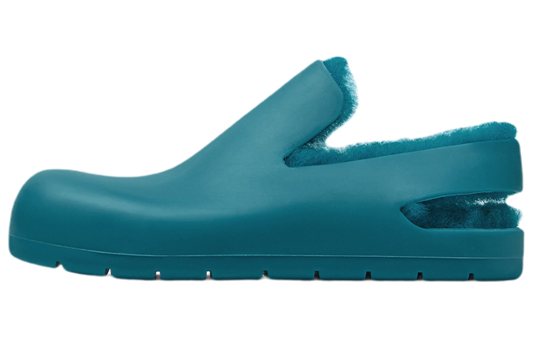 (Women) Bottega Veneta Rubber Lug Flat Sandal 'Blue' 677323V1BM04484