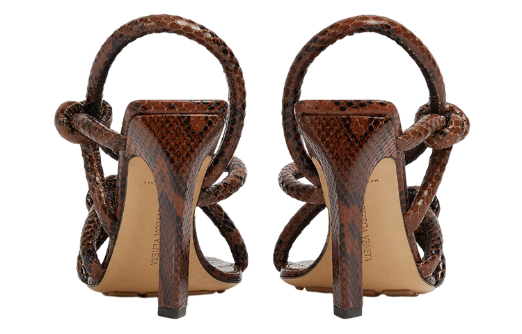 Shop (Women) Bottega Veneta Sandals 'Brown Python' 739785VF3Q02047