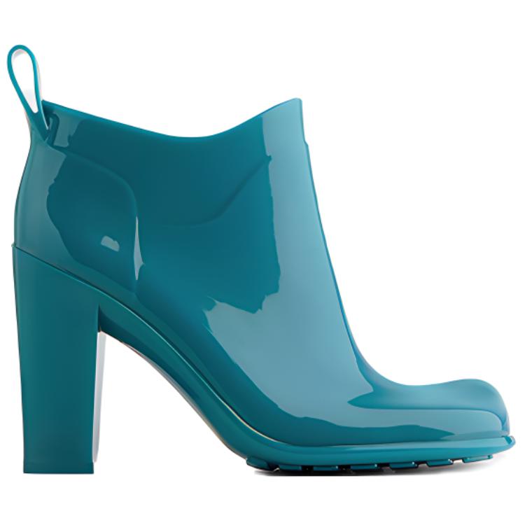 (W) Bottega Veneta Shine Rubber Ankle Boots Blue 圖 2