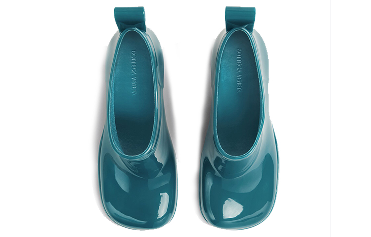 (W) Bottega Veneta Shine Rubber Ankle Boots Blue 圖 3