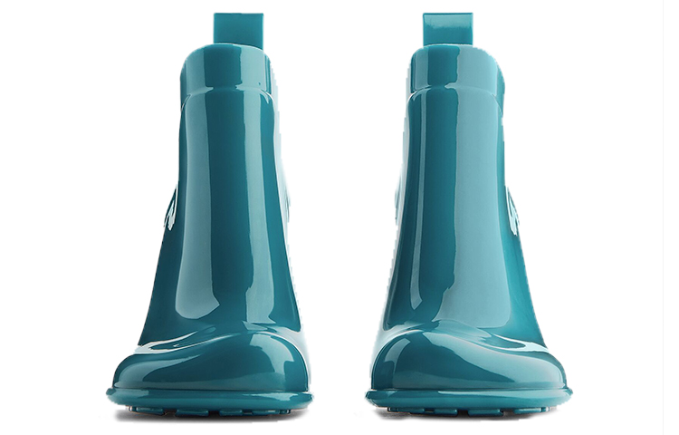 (W) Bottega Veneta Shine Rubber Ankle Boots Blue 圖 4