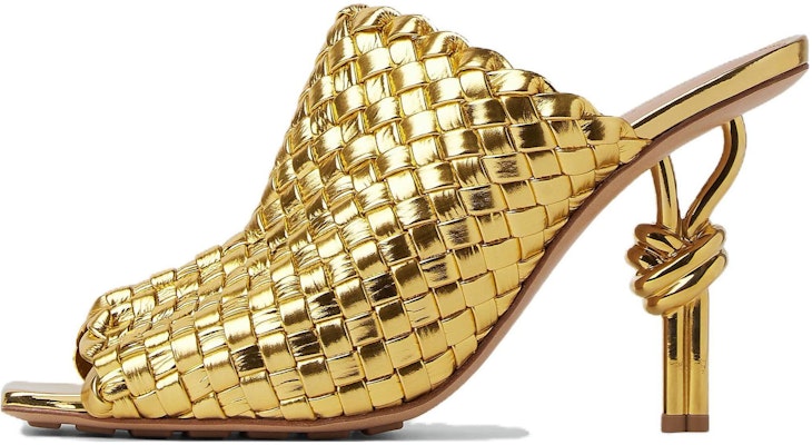 Bottega Veneta 葆蝶家 皮革 百搭時尚 一字拖鞋 9cm 女款 金色 Buy Bottega Veneta 葆蝶家 皮革 百搭時尚 一字拖鞋 9cm 女款 金色