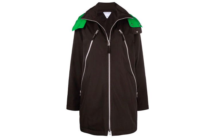 (Women) Bottega Veneta Slim Hooded Long-Sleeve Parka Coat 665716V03U02113