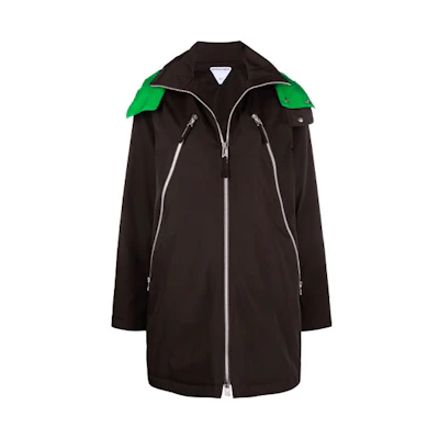 (Women) Bottega Veneta Slim Hooded Long-Sleeve Parka Coat 665716V03U02113