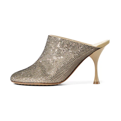 (W) Bottega Veneta Sparkle Dot Sock 'Sugarcane'