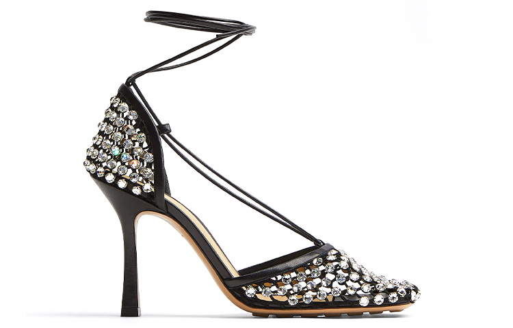(W) Bottega Veneta Sparkle Stretch 'Black High Heel' 圖 2