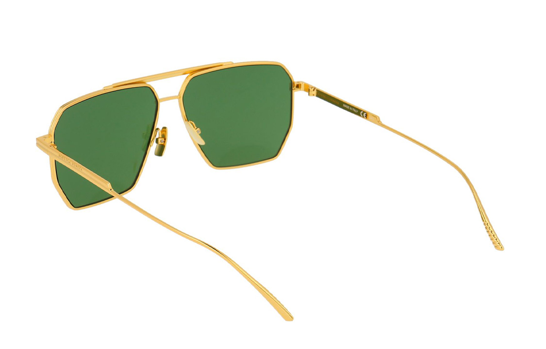 Lookbook (W) ボッテガヴェネタ スクエアサングラス レディース ゴールド BV1012S004