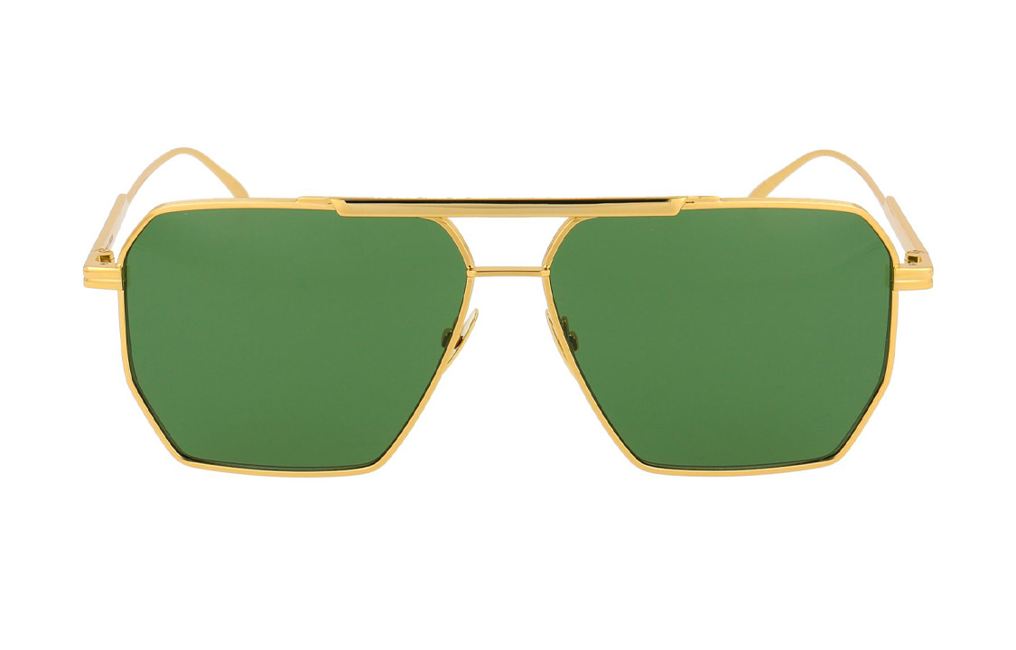 Shop (W) ボッテガヴェネタ スクエアサングラス レディース ゴールド BV1012S004