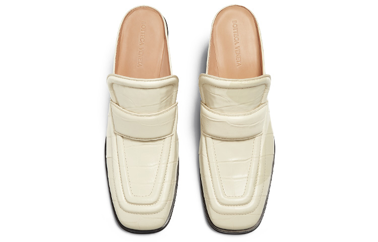 Lookbook (Women) Bottega Veneta Square Toe Block Heel 'White' 651366V0G809031
