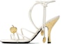 Buy (W) Sandal Tumit Tinggi Hujung Terbuka Bottega Veneta 'Putih' 763795VBSDE9013