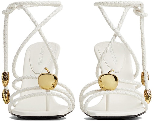 (Women) Bottega Veneta Square Toe High-Heeled Open-Toe Slide Sandals 'White' 763795VBSDE9013 Order (Women) Bottega Veneta Square Toe High-Heeled Open-Toe Slide Sandals 'White' 763795VBSDE9013
