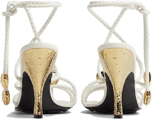 (Women) Bottega Veneta Square Toe High-Heeled Open-Toe Slide Sandals 'White' 763795VBSDE9013 Lookbook (Women) Bottega Veneta Square Toe High-Heeled Open-Toe Slide Sandals 'White' 763795VBSDE9013