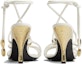 Lookbook (W) Sandal Tumit Tinggi Hujung Terbuka Bottega Veneta 'Putih' 763795VBSDE9013