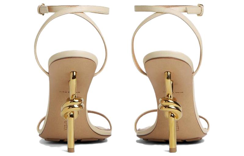 Shop (W) Sandal Kulit Bottega Veneta Square Toe 'Putih' 775470V3VN09031