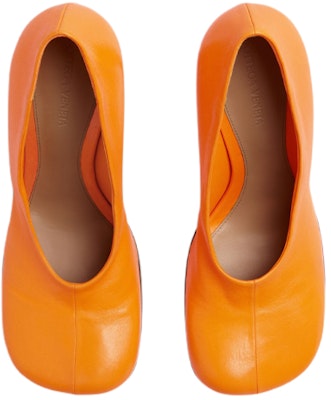 (W) Bottega Veneta Square Toe Stiletto Mules 'Kulit Oranye' 690050VBSO07593 Lookbook (W) Bottega Veneta Square Toe Stiletto Mules 'Kulit Oranye' 690050VBSO07593