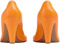 Shop (Women) Bottega Veneta Square Toe Stiletto Mules 'Orange Leather' 690050VBSO07593
